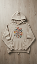 Oat Canvas Hoodie with Bespoke Embroidery