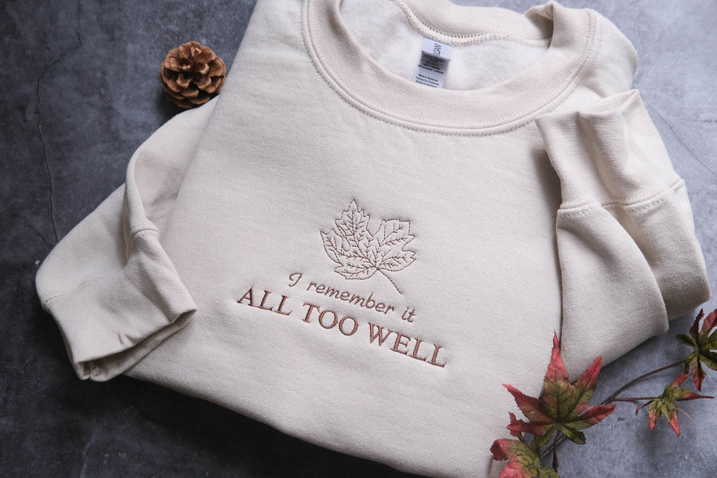 All Too Well Minimalist Embroidered Sweatshirt
