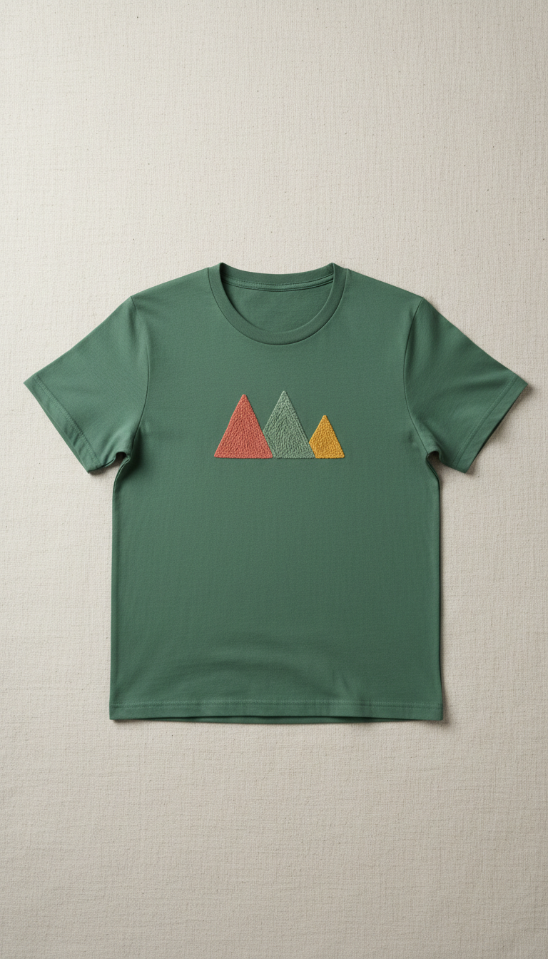 Green Tee with Personalized Embroidery